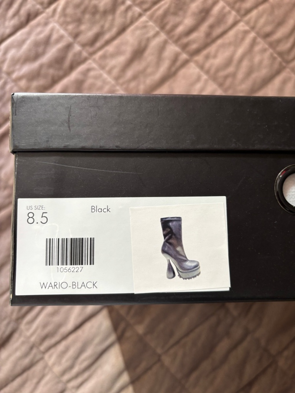 Wario Black Women's Platform Heeled Boots